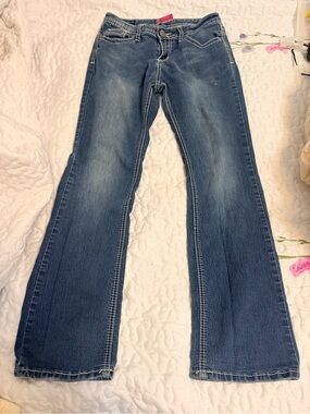Soundgirl Straight Leg Jeans in Dark Blue